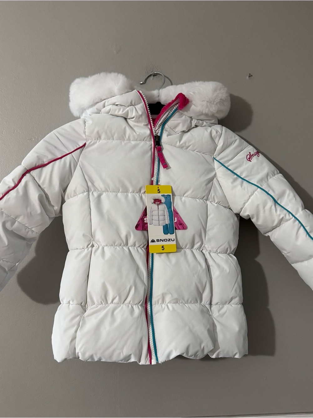 NWT SNOZU Kids 2 Piece Snowsuit Jacket w/ Matching Bib Pants Size 5 Fleece Lined - Picture 6 of 13